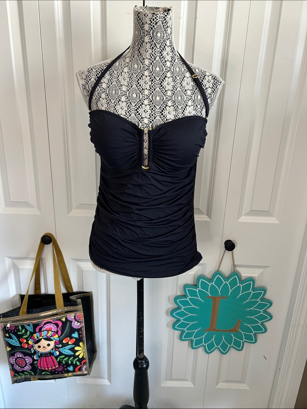 Bleu Rod Beattie Black Bandeau Tankini Top – Chic & Versatile!
